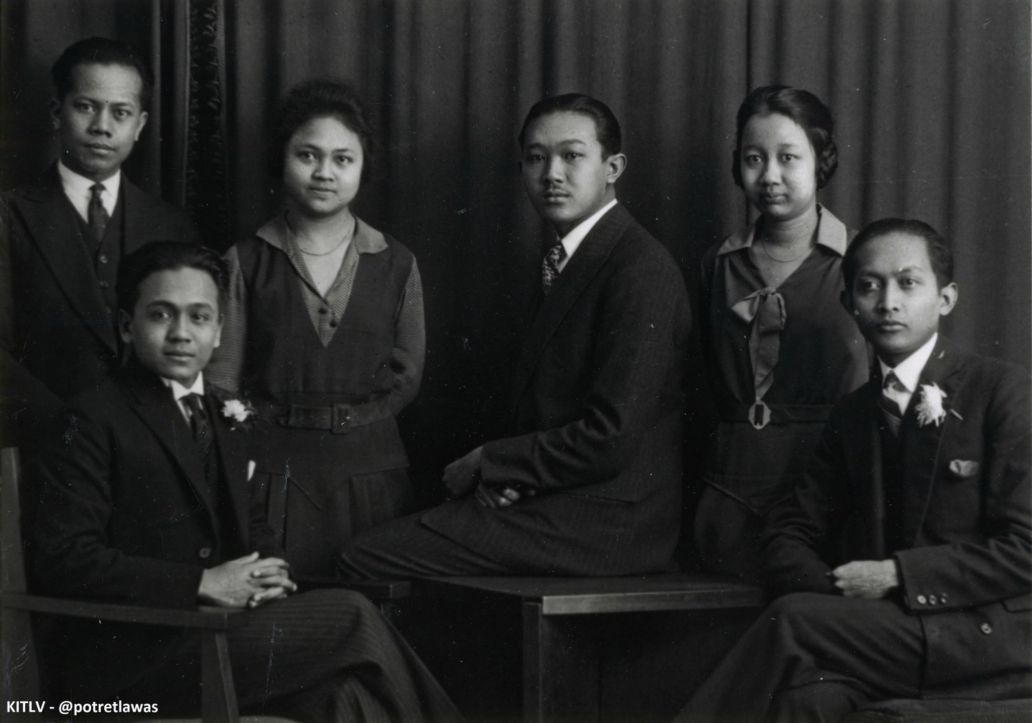 Dutch East Indies Students in Holland, 1932. Maria Ullfah (right) would go on to become the first woman bachelor of laws from the Dutch East Indies.