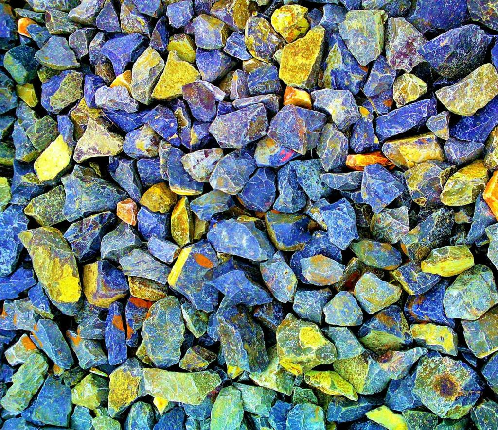 gray and yellow gravel stones